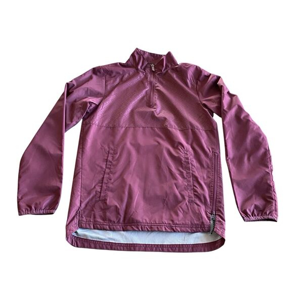 Mens Holloway Burgundy Windbreaker  1/4 Zip Pull‎ Over Jacket Size XS - Picture 1 of 11